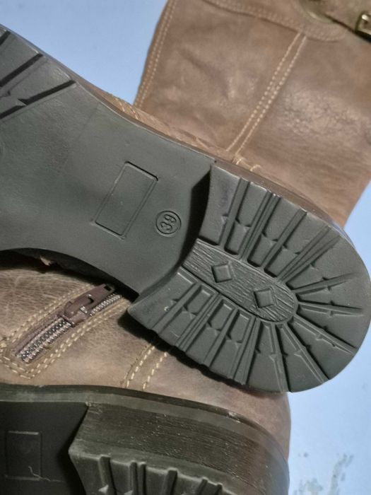 Cizme inalte piele naturala, pentru dama, marime 39, made in India