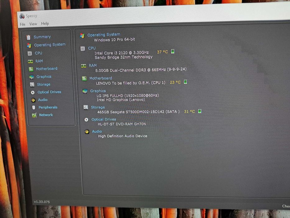 Unitate PC Slim LENOVO i3 / 3.3 Ghz / 8GB DDR3