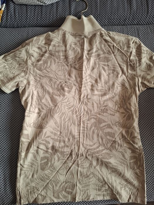 Нова мъжка памучна тениска с яка M