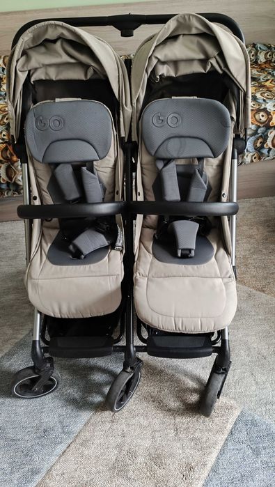 Количка за близнаци EasyGo Echo Savana  Beige Twins