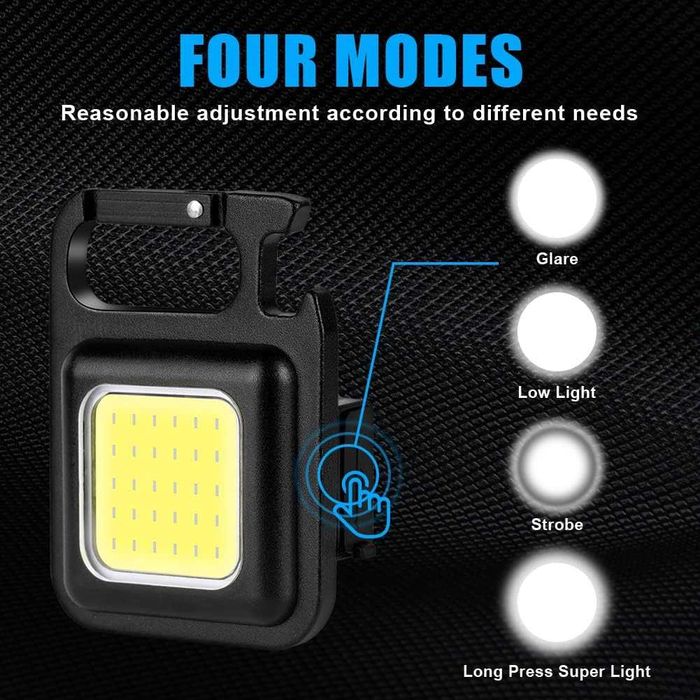 Lanterna tip breloc multifunctionala LED magnet desfacator sticle USB