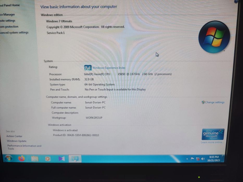 Vand workstation HP Z800