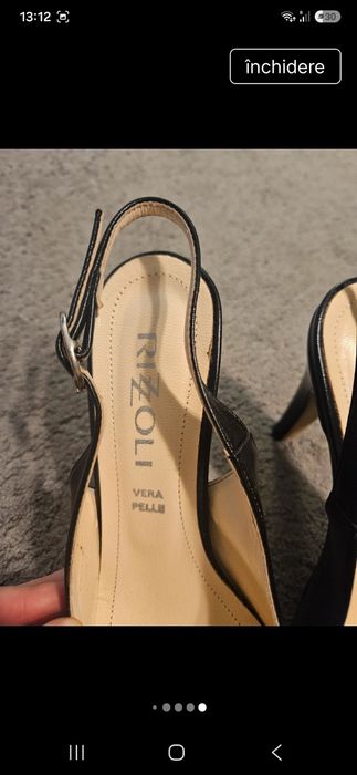 Pantofi negri din piele