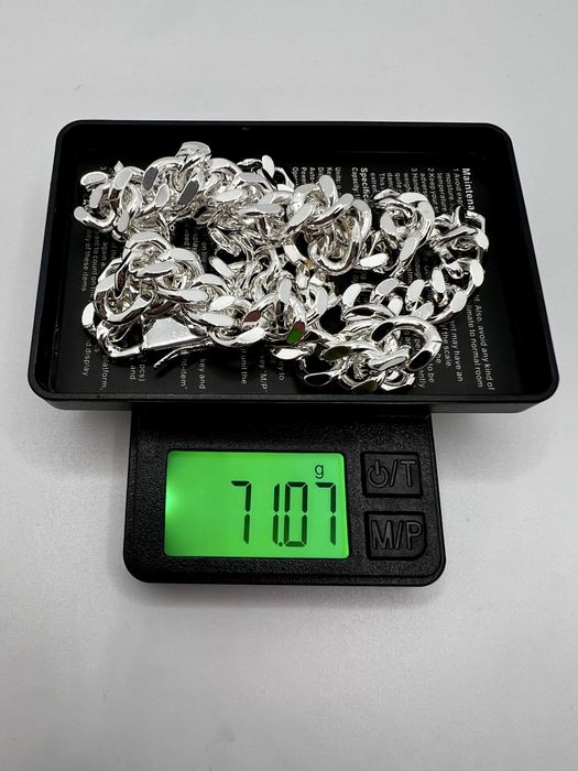 Lant cuban, 71g, 50cm, SS 904L + HQ plating.