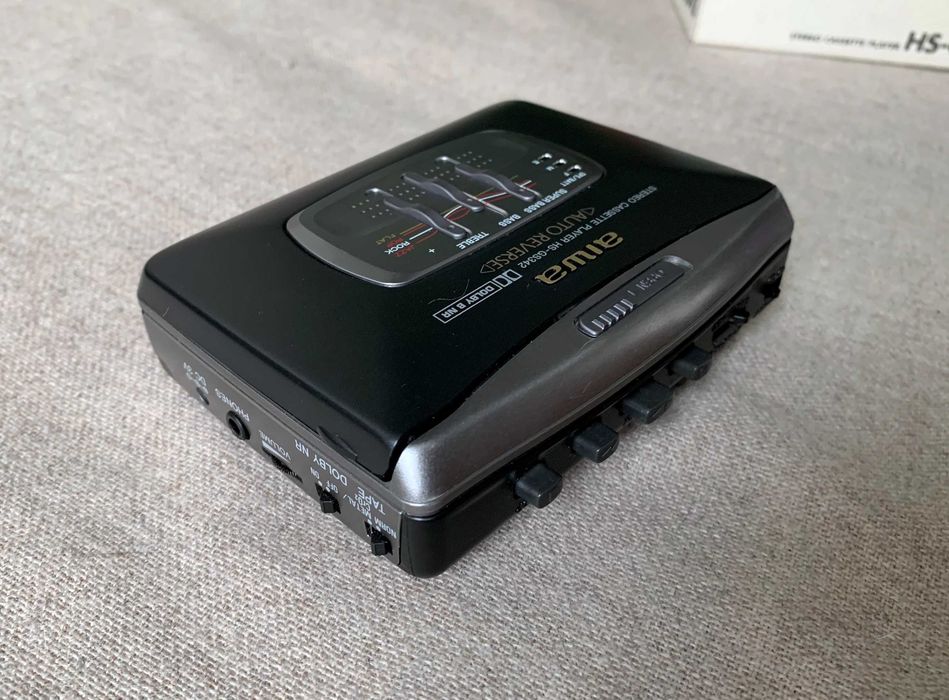 Walkman Aiwa HS-GS342 vintage Super Bass nou la cutie lipsă capac bate
