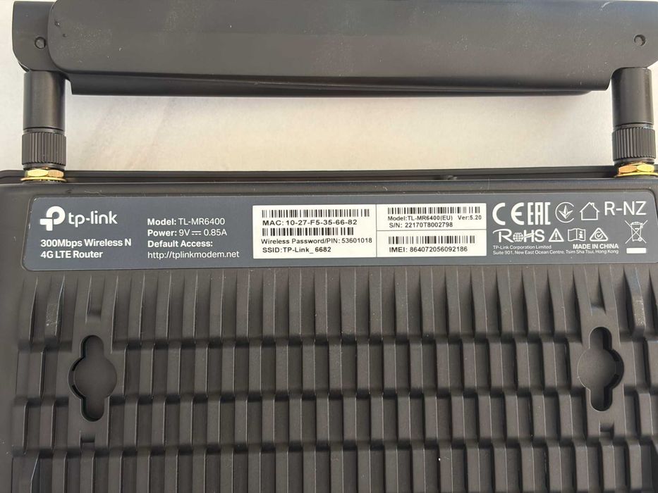 Router Wireless 4G LTE TP-Link TL-MR6400 v5.20, 300 Mbps, Slot Cartelă SIM