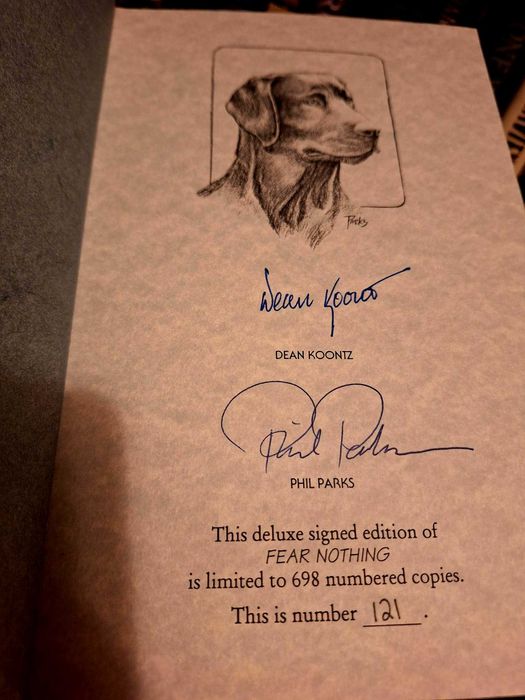 FEAR NOTHING Dean Koontz, Editie Limitata, Signed, Cemetery Dance RARE