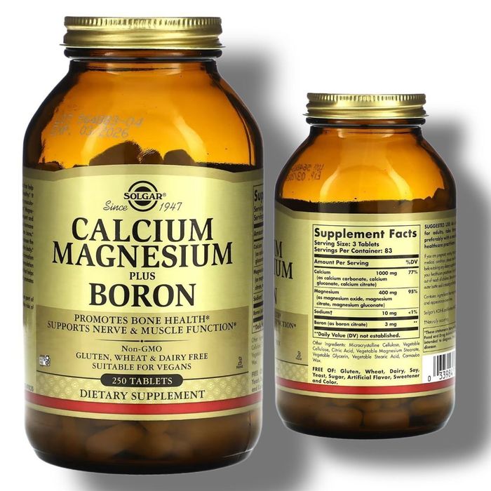 Кальций-магний плюс бор,  Solgar, Calcium Magnesium Plus Boron
250 таб