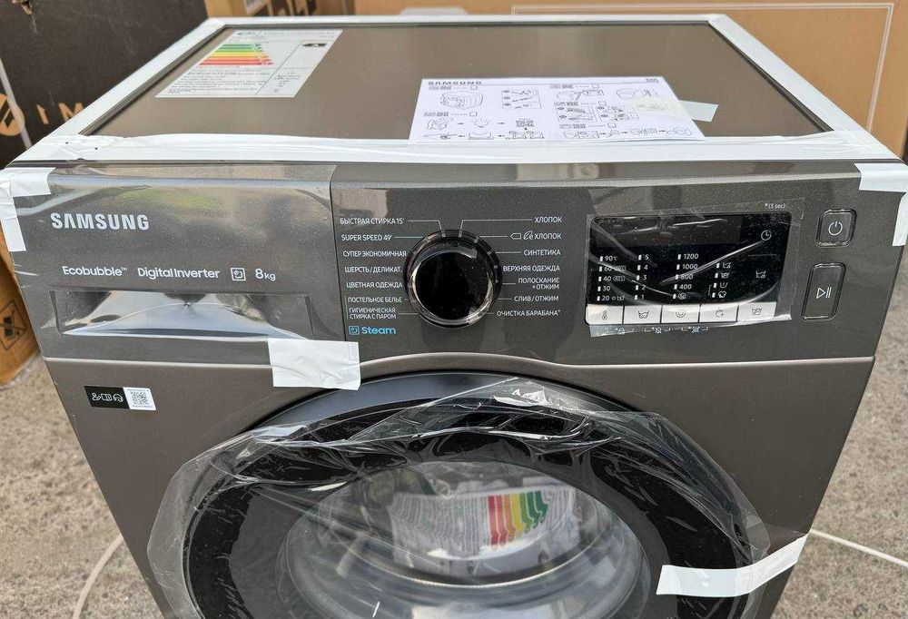 Стиральная машина Samsung 8 кг WW80AGAS26AX Inverter Ecobubble Steam