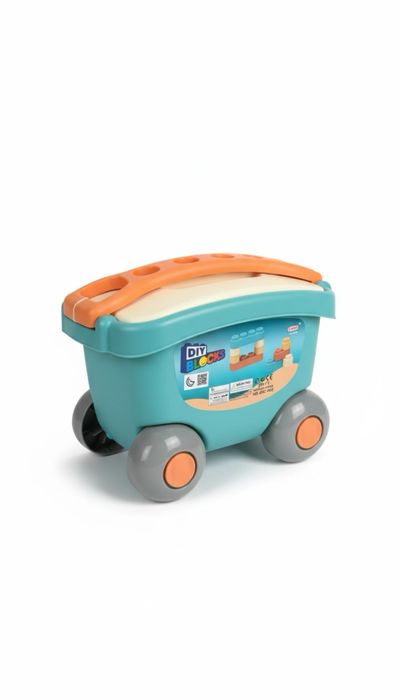 Детски конструктор от 20 части,количка за дърпане