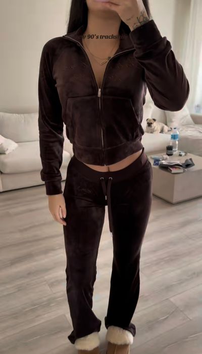 Дамски комплект zara кафяв