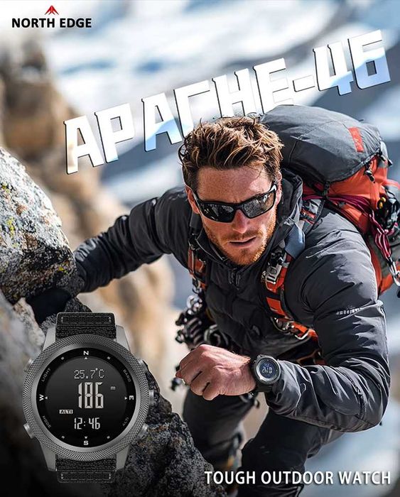 Ceas sport digital NORTH EDGE APACHE46 altimetru barometru busola 5ATM