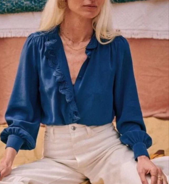 Sezane копринена риза