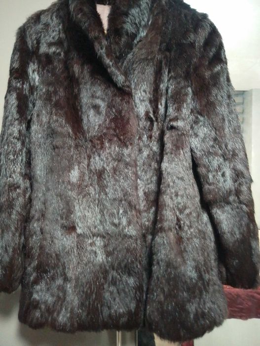 Дамско палто естествен косъм