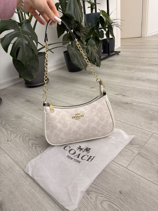 Geanta alba Coach noua cu eticheta