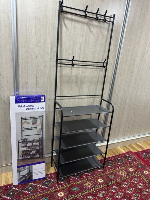 Многоуровневая стойка для обуви с вешалкой — порядок и стиль
