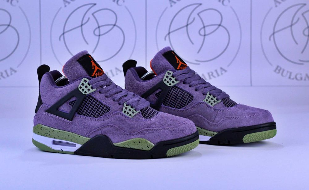 Nike Air Jordan Retro 4 Craft Canyon Purple Eminem Fire Red Маратонки