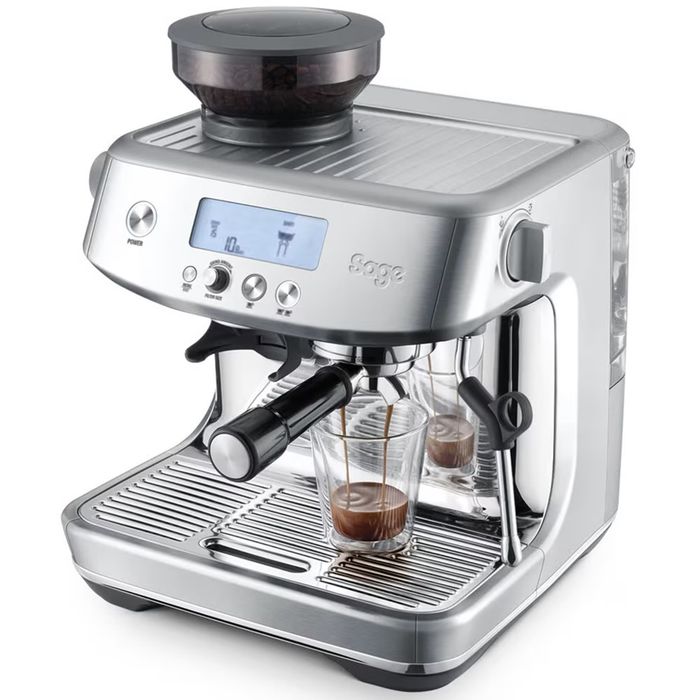 Espressor manual SAGE Barista Pro SES878BSS, 1.9l, 1680W, 15 bar, sistem termic ThermoJet, argintiu