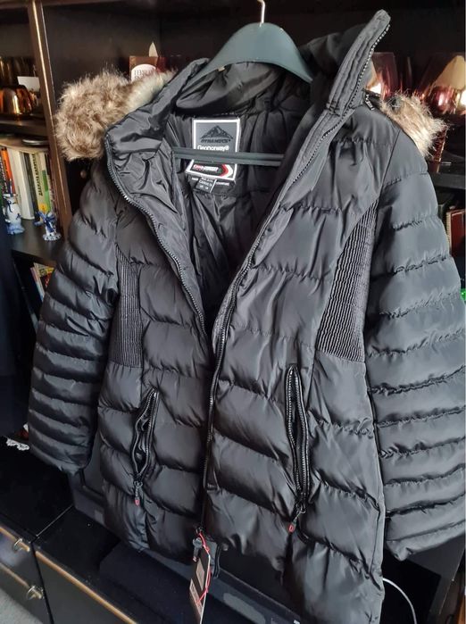 Geographical Norway - Подплатено зимно яке с качулка, черно НОВО!