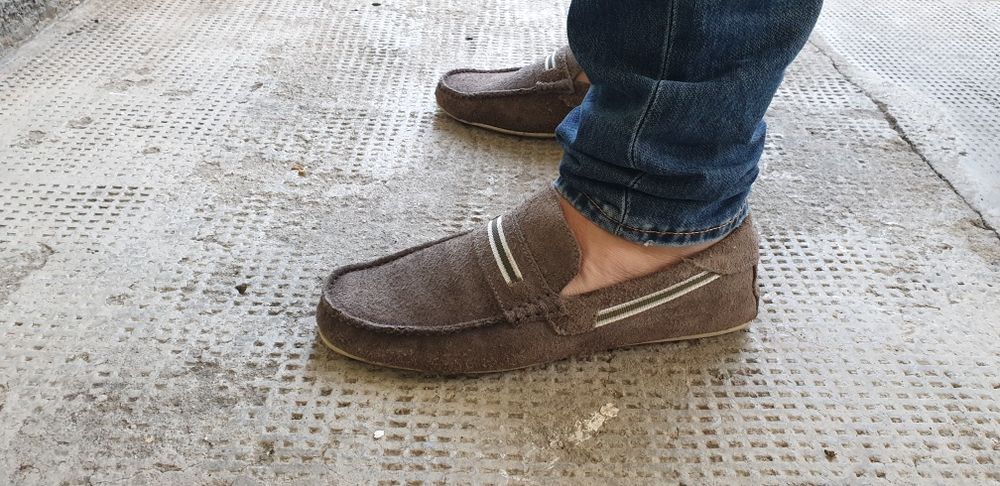 Mocasini piele intoarsa