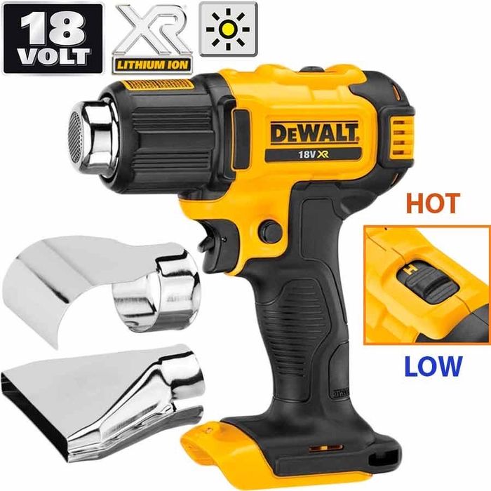 DeWALT Aкумулаторен пистолет за горещ въздух DCE530N