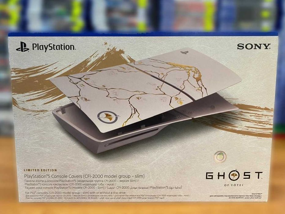 Новые сменные панели "Ghost of Yotei Limited" для консоли PS5 Slim