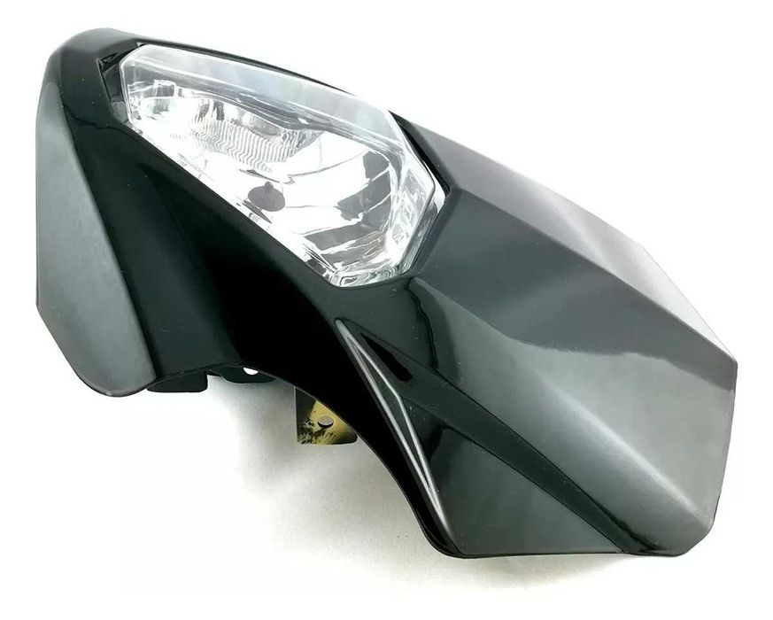 Преден спойлер с Фар и крушка Н4 за Мотор - Черен.