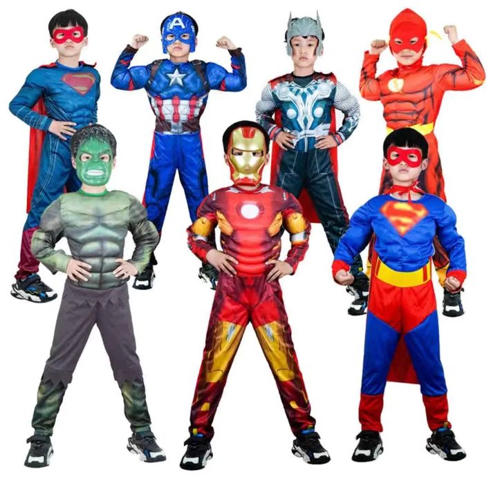 Герой костюм леди баг бетмен железный человек спидерман капитан америк