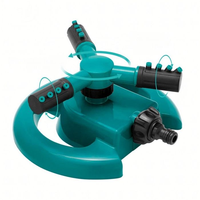 Автоматична градинска пръскачка с 3 регулируеми рамена и 12 дюзи, 360°