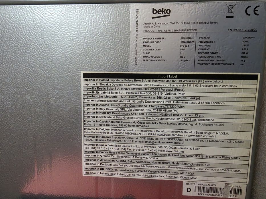 Frigider BEKO DualSide