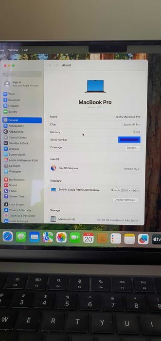 Apple MacBook Pro M1 14" 16GB 512GB SSD 2021
