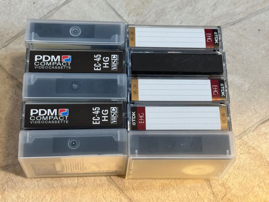 Lot 10 casete video format VHS-C