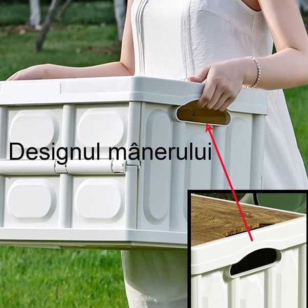 Cutii depozitare pliabile cu capac din lemn  3 mărimi