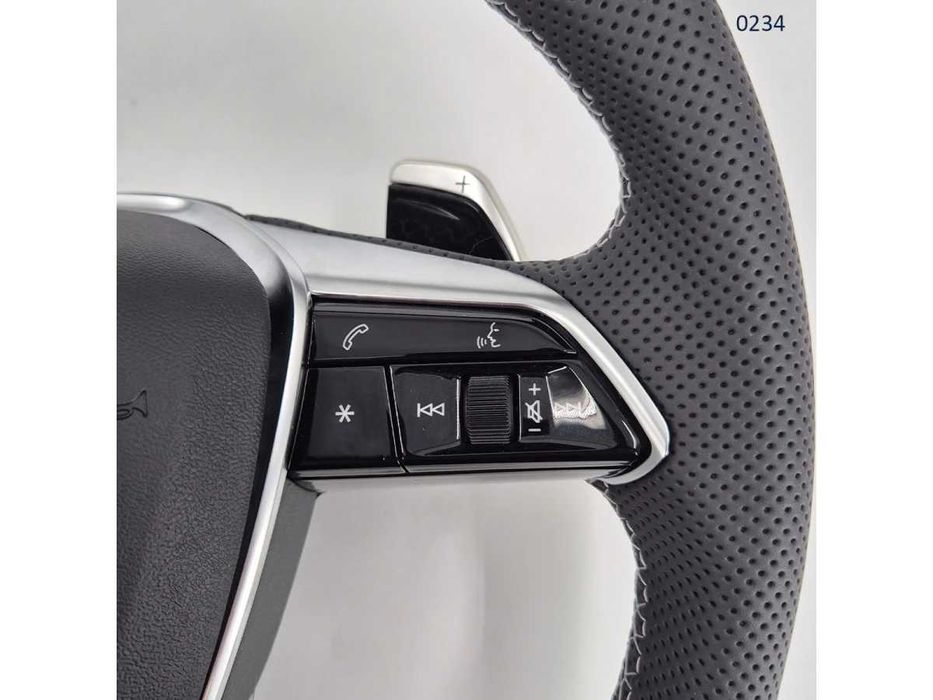 Volan sport S-Line piele perforată Audi A1, A3, A5, A6, TT, Q3, Q5, Q7
