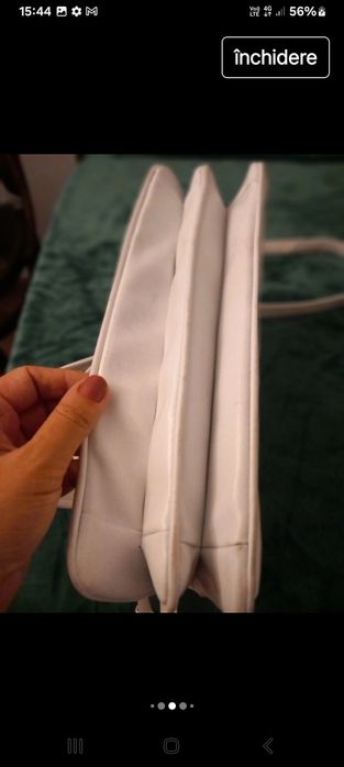 Geanta umar bej+ 1 alba piele