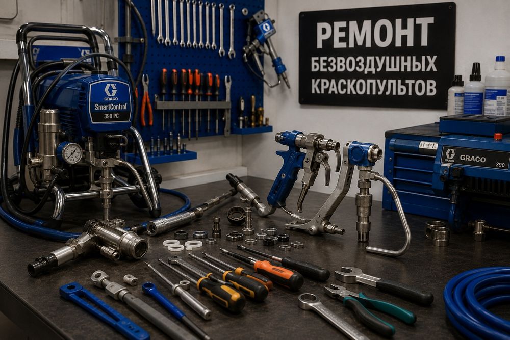 Ремонт безвоздушных краскопультов
