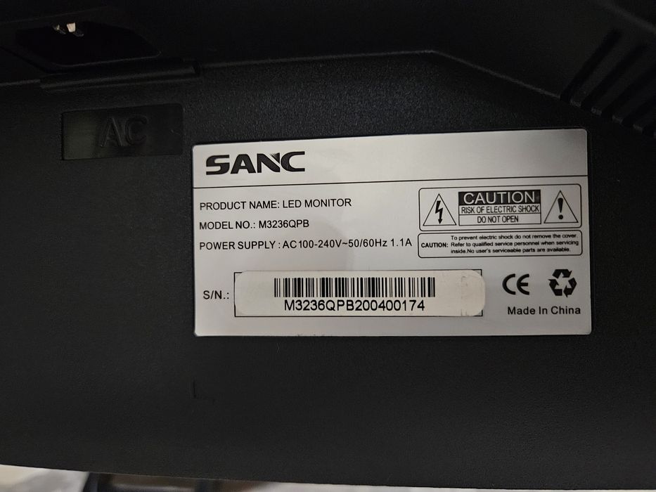 SANC 32дюйм/144гц/2K