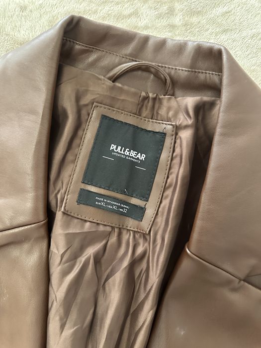 Кожено сако кафяво