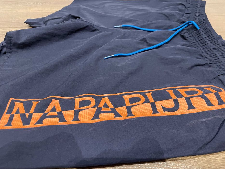 NAPAPIJRI, Оригинални Плувни шорти,тъмно сини с оранжев надпис, размер: XXL