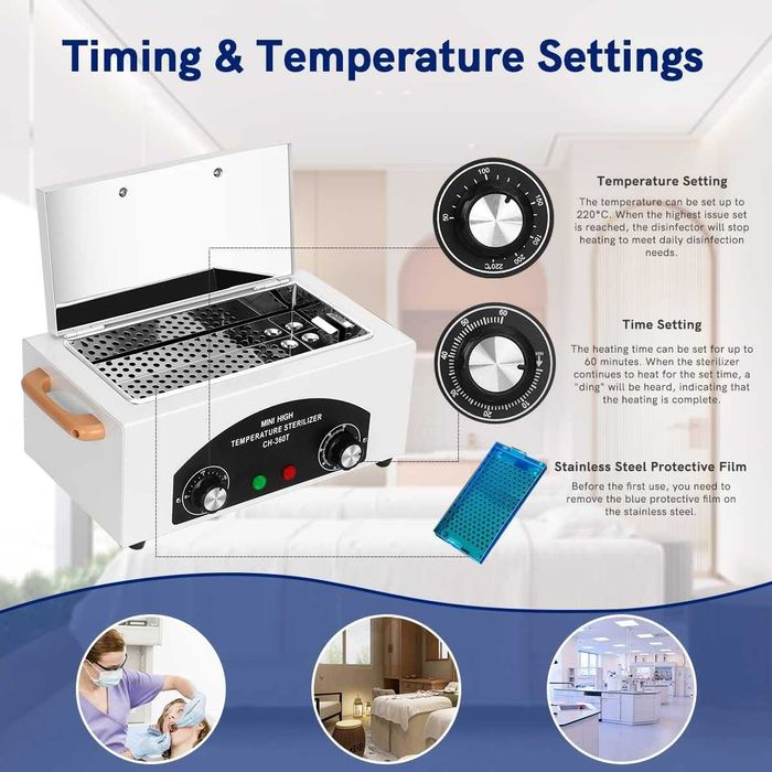 Sterilizator cu Aer Cald Xverycan 300W – 220°C – 1.5L - instrumente