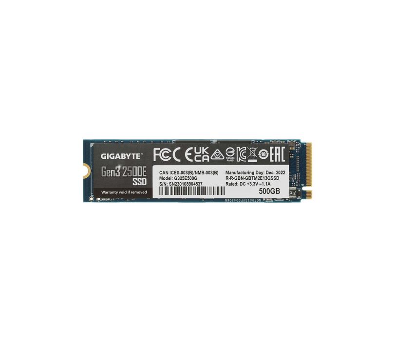 - Твердотельный накопитель SSD M.2 500GB Gigabyte Gen4 2500E NVMe