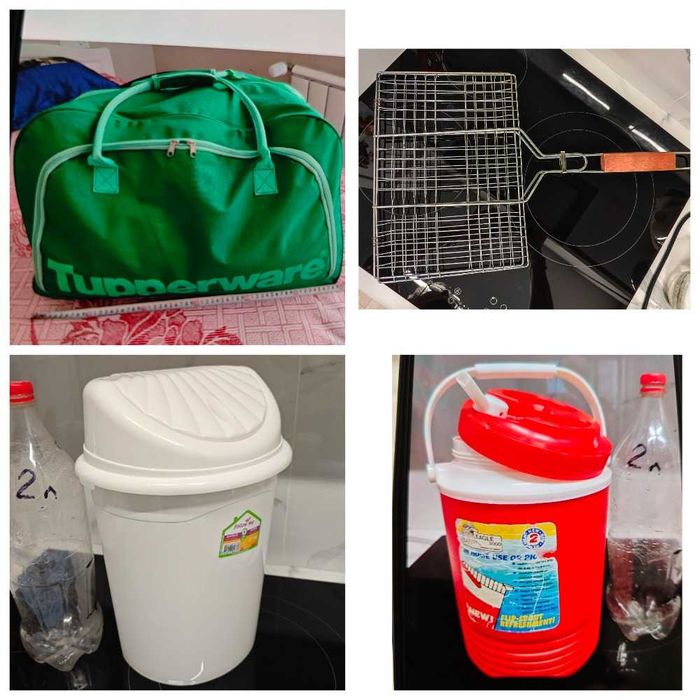 Сумка дорожная, решетка для шашлыка, Термо-ведро