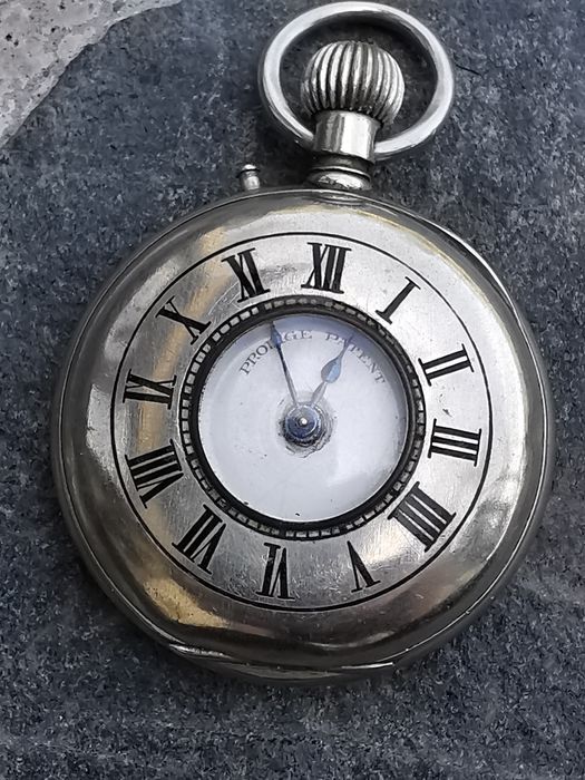 Ceas de buzunar Prodige Patent - Hunter - Otel - 57 mm