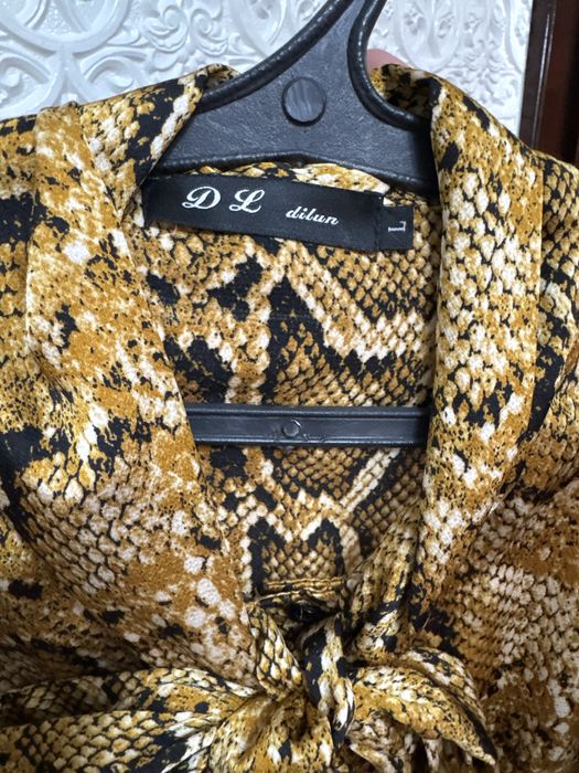 Платье халат питон креп-атлас