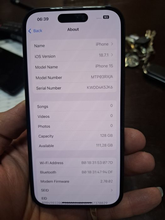 Айфон 15(Iphone 15)черен