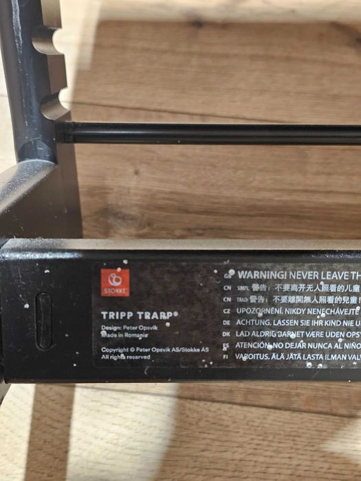 Scaun de masa lemn de fag Stokke Tripp Trapp negru