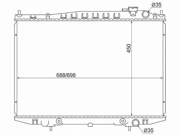 Радиатор  Nissan Datsun