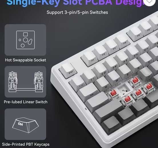 Tastatura Gaming Mecanica Bluetooth Wireless - RGB - switch !