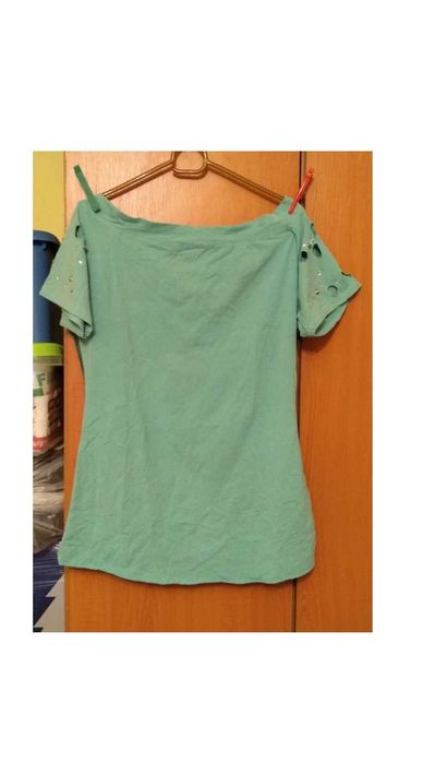 Costum dama ,2 piese chic & fashion: colanti +tricou cu tinte, M-L