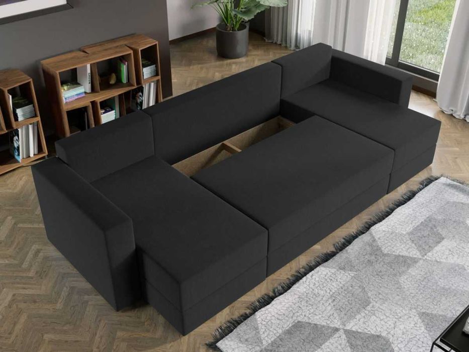 Coltar U Extensibil cu lada Alfa negru - Transport Gratuit